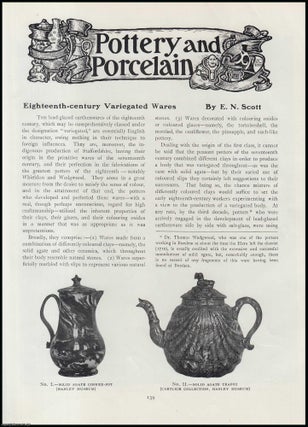 Item #502597 Eighteenth-Century Variegated Wares : Pottery & Porcelain. An original article from...