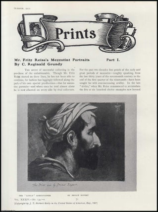 Item #502640 Mr. Fritz Reiss's Mezzotint Portraits (part 1). An original article from The...