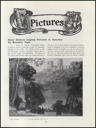 Item #502651 Some Modern English Pictures in America. An original article from The Connoisseur,...