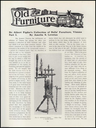 Item #502657 Dr. Albert Figdor's Collection (part 1) of Dolls Furniture, Vienna. An original...