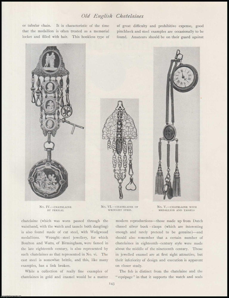 Item #502737 Old English Chatelaines : Metal Hooks, which were attached to Tweezers, Tooth & Ear...