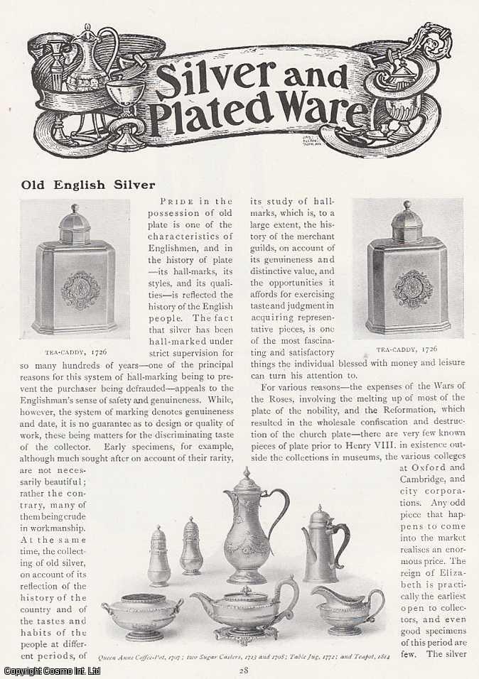 Item #502753 Old English Silver. An original article from The Connoisseur, 1916. Stated.