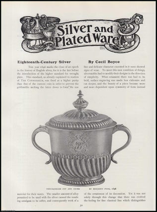 Item #502800 Eighteenth-Century Silver. An original article from The Connoisseur, 1917. Cecil Boyce