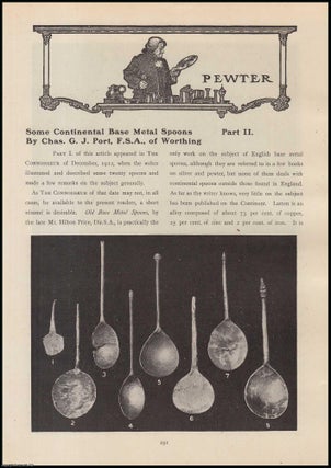 Item #502888 Some Continental Base Metal Spoons (part 2). An original article from The...