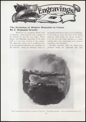 Item #502915 The Evolution of Modern Mezzotint in Colour. An original article from The...
