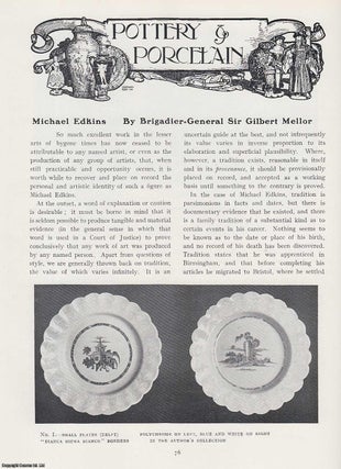 Item #502962 Michael Edkins (plates). An original article from The Connoisseur, 1924....