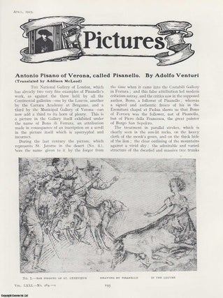 Item #502983 Antonio Pisano of Verona, called Pisanello. An original article from The...
