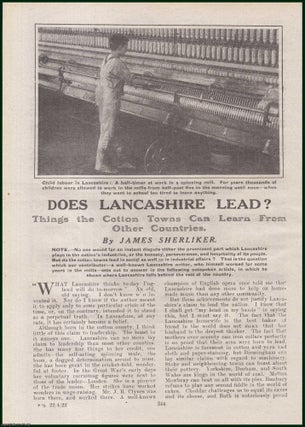 Item #504877 Does Lancashire Lead : things the Cotton Towns can learn from other Countries. This...