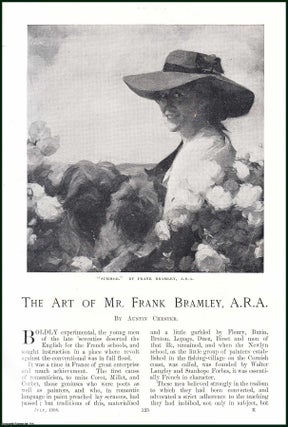 Item #504887 The Art of Mr. Frank Bramley. An original article from the Windsor Magazine, 1908....