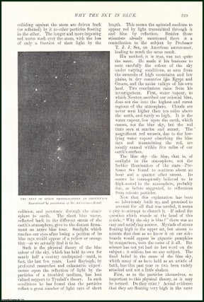 Item #504890 Why is The Sky Blue ? An original article from the Windsor Magazine, 1908. Walter...