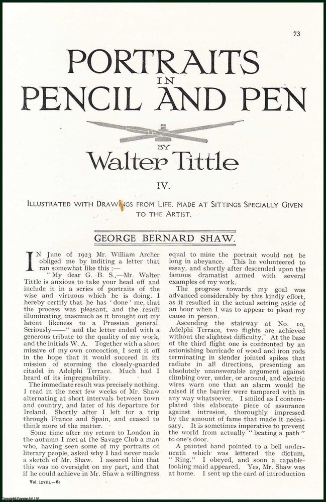 Item #504912 George Bernard Shaw, Irish Playwright ; G.K. Chesterton, Writer & Arnold...