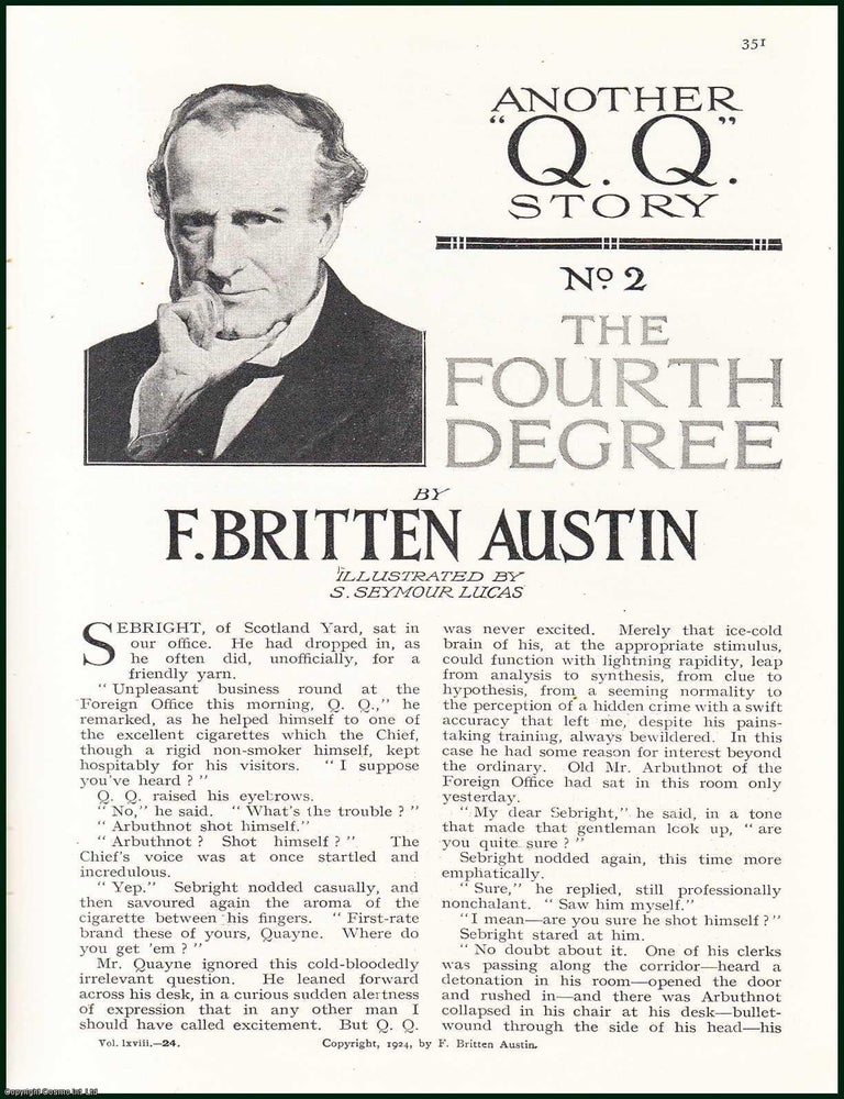 Item #504923 The Fourth Degree, A Story : Quentin Quayne, A New Detective. The Strand Magazine :...