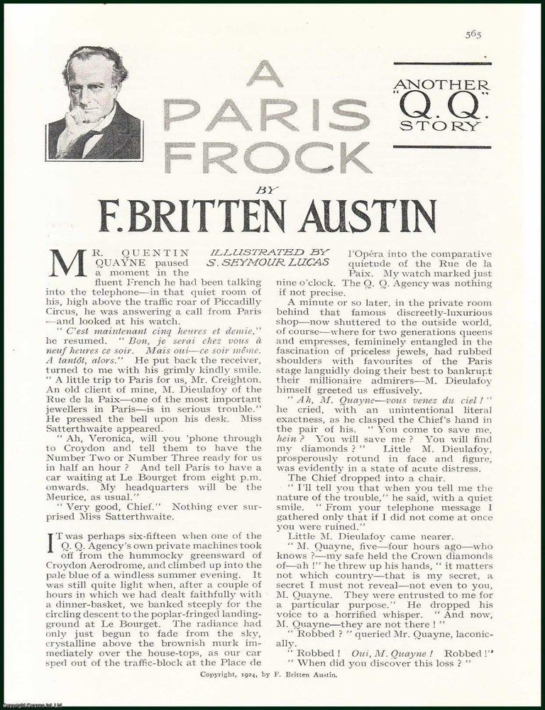 Item #504933 A Paris Frock, A Story : Quentin Quayne, A New Detective. The Strand Magazine :...