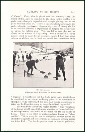 Item #504970 Curling, A Sport at St. Moritz. An uncommon original article from the Badminton...