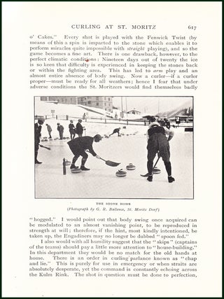 Curling, A Sport at St. Moritz. An uncommon original article from the Badminton Magazine, 1903.