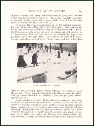 Curling, A Sport at St. Moritz. An uncommon original article from the Badminton Magazine, 1903.