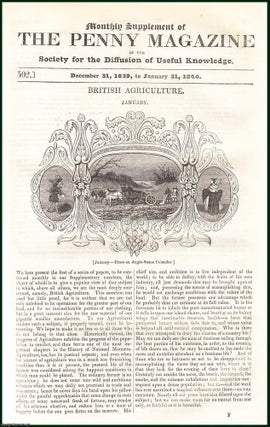 Item #504973 British Agriculture in January. Issue No. 502, 1840. A complete original weekly...