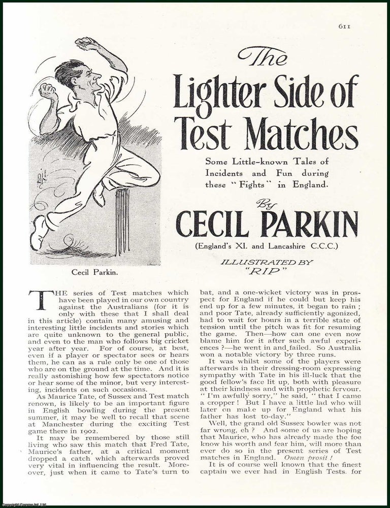 Item #505075 The Lighter Side of Test Cricket Matches : Some Little-Known Tales of Incidents &...