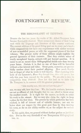 Item #505161 The Bibliography of Mr. Alfred Tennyson : a Poet. An uncommon original article from...