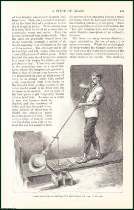 A Piece of Glass : Great American Industries. An uncommon original article from the Harper's Monthly Magazine, 1889.
