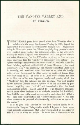 Item #505381 The Yangtse Valley & Its Trade. An uncommon original article from the Contemporary...