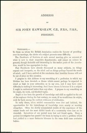 Item #505772 Sir John Hawkshaw, Presidential Address, 1875 to the British Association, Meeting at...