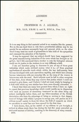 Item #505775 Professor G.J. Allman, Presidential Address, 1879 to the British Association,...