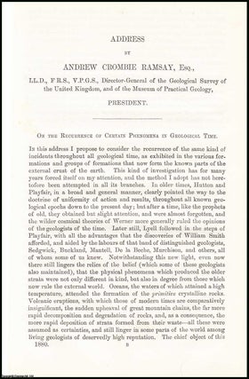 Item #505776 Andrew Crombie Ramsay, Presidential Address, 1880 to the British Association,...