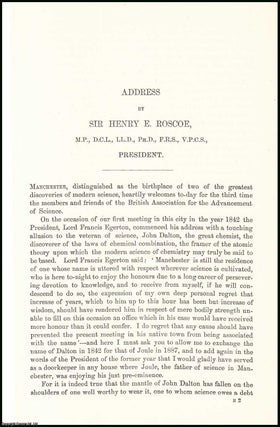 Item #505783 Sir Henry E. Roscoe, Presidential Address, 1887 to the British Association, Meeting...