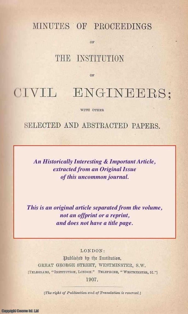 Item #506083 Note on The Law of The Variation of The Weight of The Structural Hull of a Vessel with The Dimensions. An uncommon original article from the Institution of Civil Engineers reports, 1893. Augustin Normand.