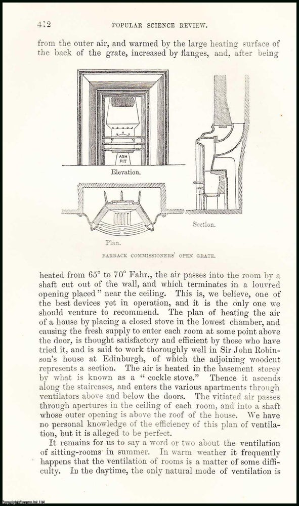 Item #506239 Ventilation & Ventilators. An uncommon original article from the Popular Science Review 1867. Robert Hardwicke.