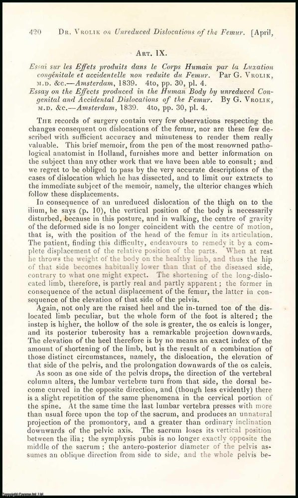 Item #506284 The Effects produced in the Human Body by Unreduced Congenital & Accidental...