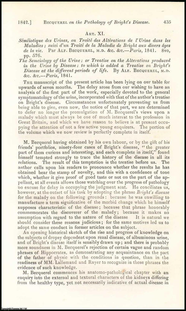 Item #506286 The Semeiology of the Urine ; or Treatise on the Alterations produced in the Urine...