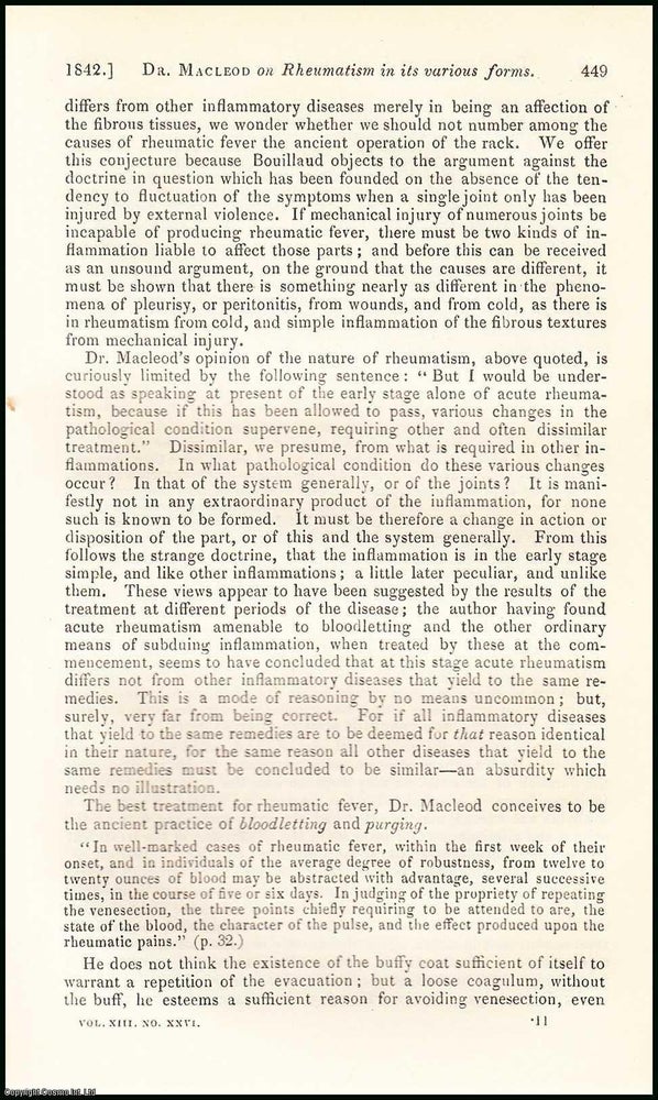 Item #506287 Rheumatism, in its various forms ; & on the Affections of Internal Organs, more...
