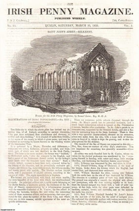 Item #506303 1833, Saint John's Abbey, Kilkenny. Featured in a full weekly issue of the uncommon...