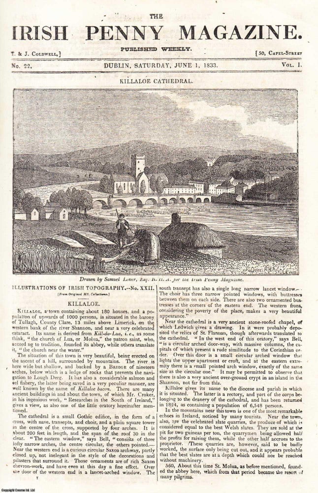 Item #506310 1833, Killaloe Cathedral & the County Wexford & its Peasantry. Featured in a full weekly issue of the uncommon Irish Penny Magazine, 1833. Irish Penny Magazine.