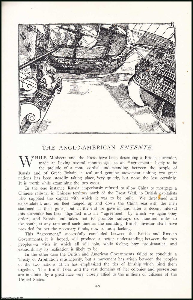 Item #506351 The Anglo-American Entente : a British surrender between the people of Russia & Great Britain. An uncommon original article from the Pall Mall Magazine, 1899. Charles Beresford.