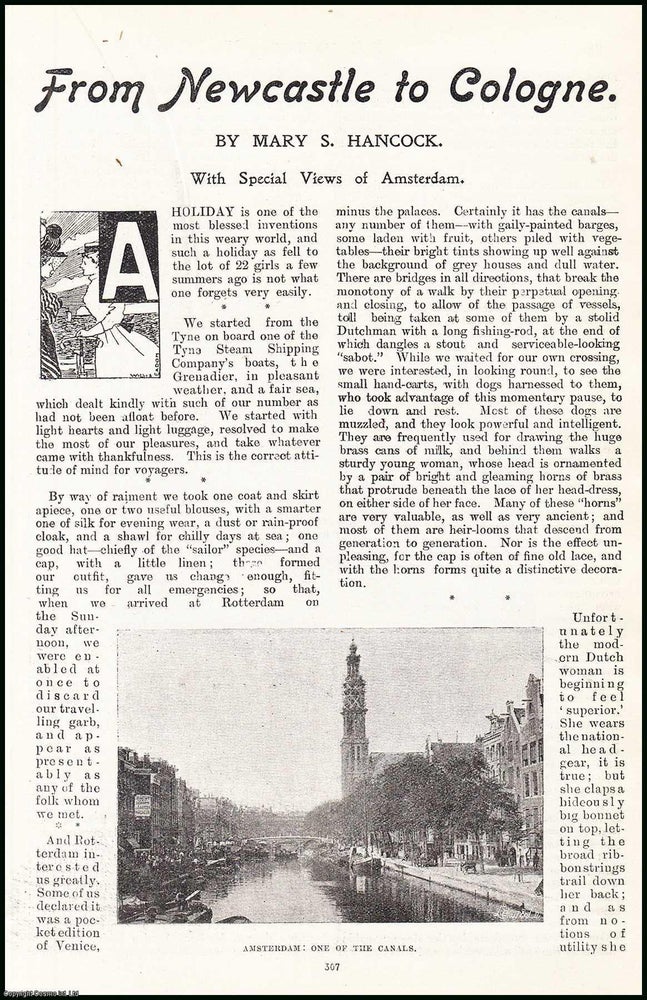 Item #506392 From Newcastle to Cologne : with special views of Amsterdam. An uncommon original...