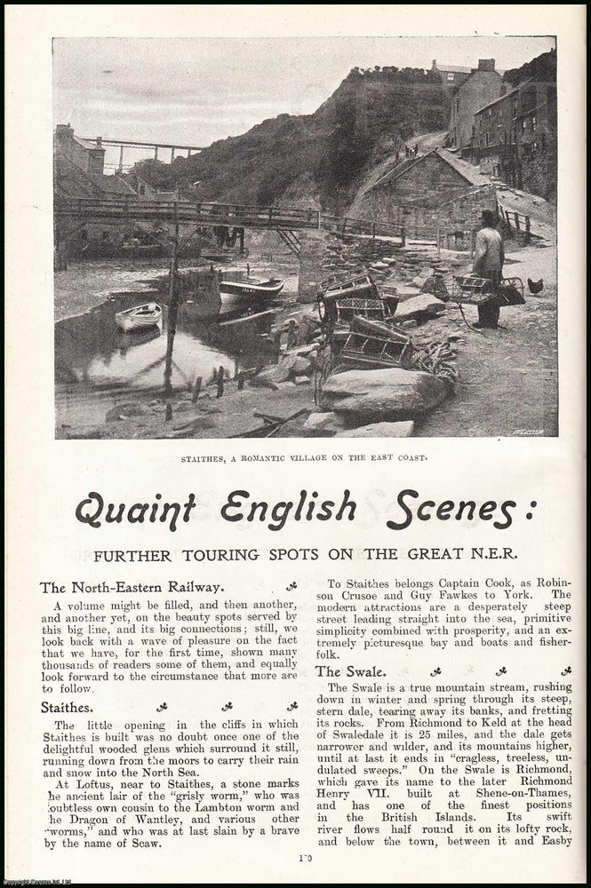 Item #506408 Mount Grace Priory ; Bolton Castle ; Jervaulx Abbey & more : Quaint English Scenes. Further Touring Spots on the Great N.E.R. An uncommon original article from the Tourist Magazine, 1898. Stated.