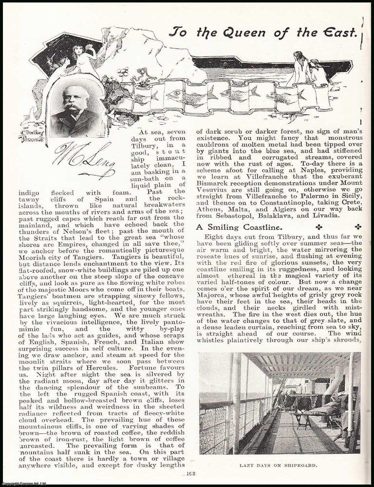 Item #506411 To The Queen of The East : a ship. An uncommon original article from the Tourist...