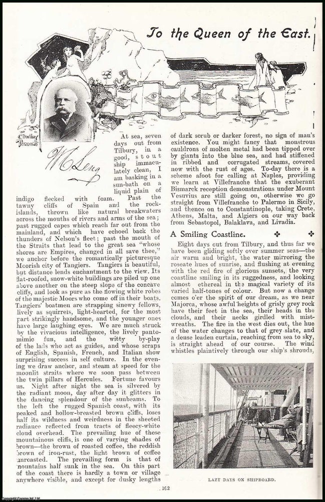 Item #506411 To The Queen of The East : a ship. An uncommon original article from the Tourist...
