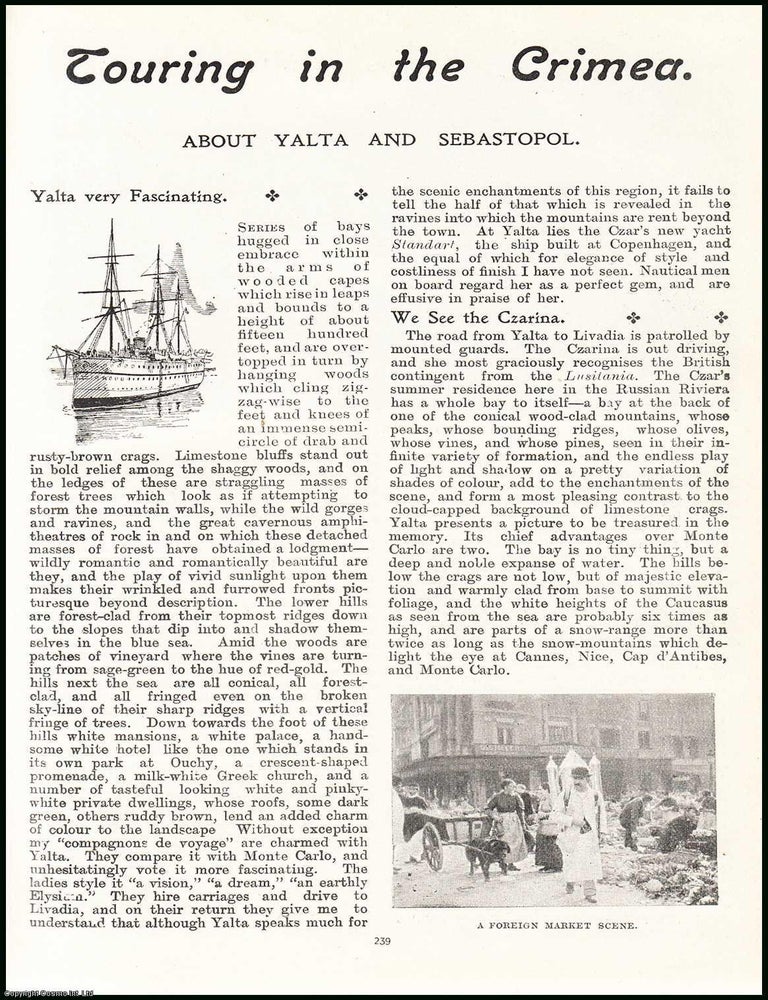 Item #506417 Touring in the Crimea : About Yalta & Sebastopol. An uncommon original article...