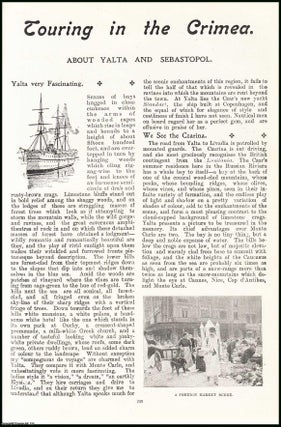 Item #506417 Touring in the Crimea : About Yalta & Sebastopol. An uncommon original article from...