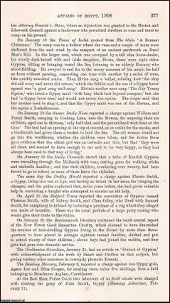 Item #506462 The Affairs of Egypt, 1908. An uncommon original article from the Journal of the...