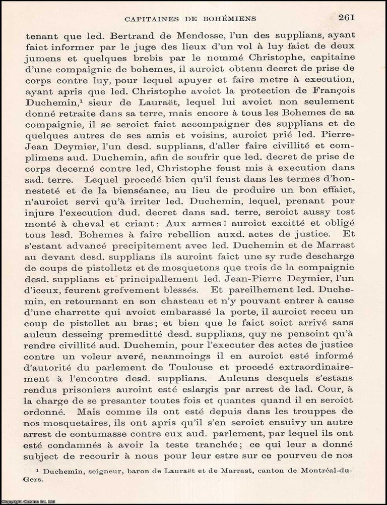 Item #506475 Capitaines De Bohemiens. 4 pages. An article printed in 1911, written by Par S.G....