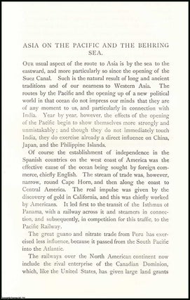 Item #506761 Asia on the Pacific & the Behring Sea. An uncommon original article from The Asiatic...