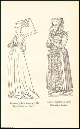 Item #506836 On Some Brasses Illustrating Civilian & Female Dresses. An original article from the...