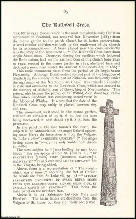 Item #506850 The Ruthwell Cross : the Early Christian Monument in Scotland. An original article...