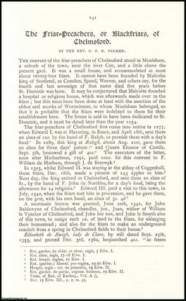 Item #506862 The Friar-Preachers, or Blackfriars, of Chelmsford. An original article from the...