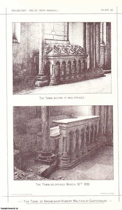 Item #506872 Archbishop Hubert Walter, & his Tomb in Canterbury Cathedral Church. An original...